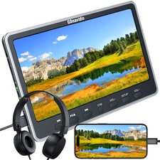 12" Car Headrest TV Portable DVD Player Monitor TV 1366 768 HDMI USB SD Headsets