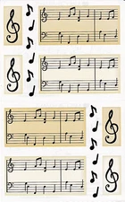 Mrs. Grossman's Giant Stickers - Sheet Music - Notes - Treble Clef - 2 Strips