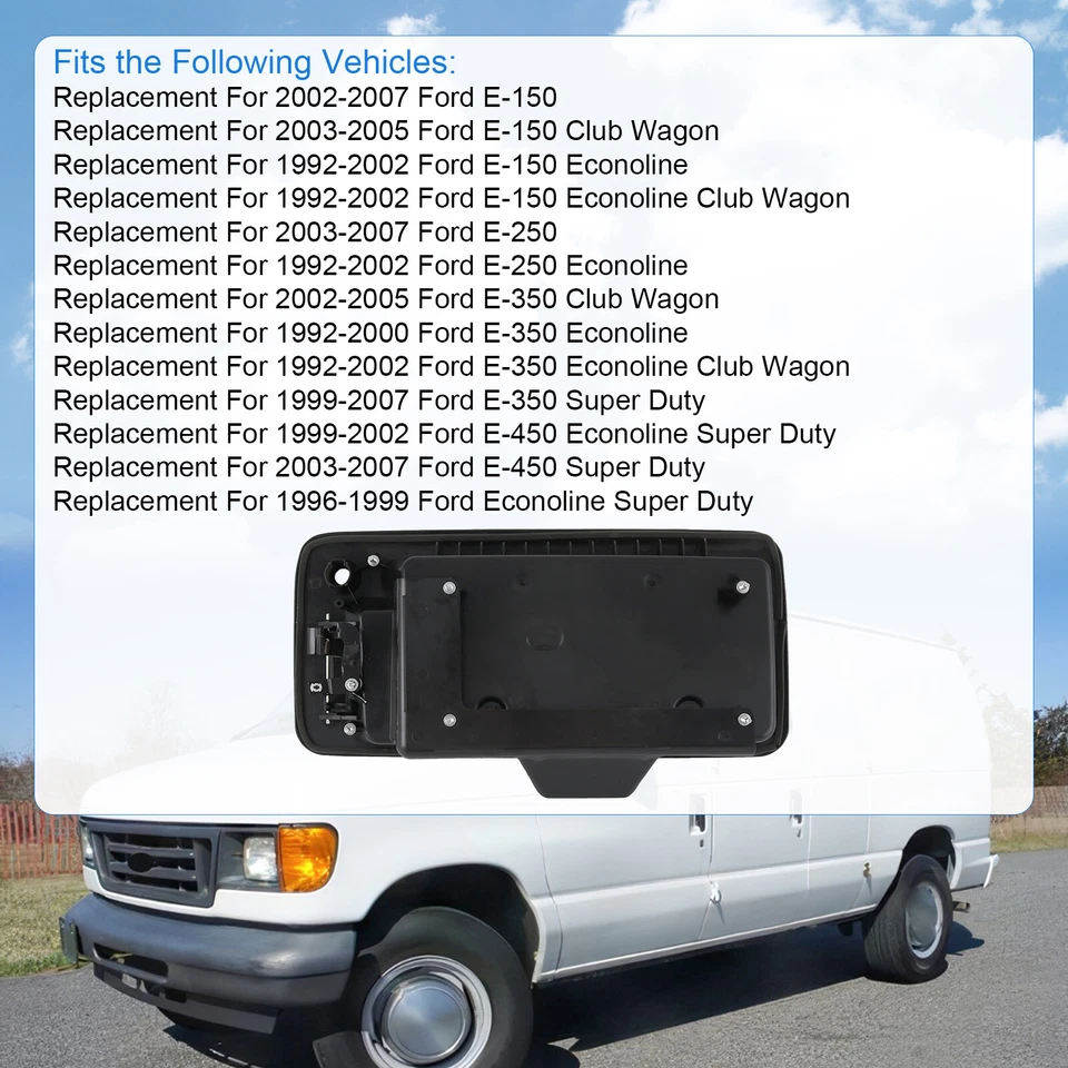 Manija de puerta exterior de puerta trasera negra para Chevrolet Express 2500 3500 1996-2007 Foto 3 de 4