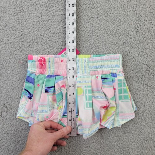 Lucky In Love Girls Skort XS (6) Pink Performance Patchwork Deco Love - Picture 8 of 10