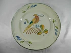 (934) GORGEOUS LARGE FAIENCE ROOSTER PLATE TO IDENTIFY