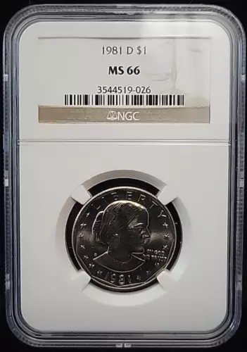 1981 D Susan B. Anthony SBA Dollar NGC MS66