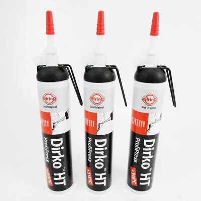 3x ELRING Dichtmasse DIRKO HT SCHWARZ 200ml 471.501 Dichtmittel Motor +315°C