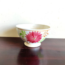 1930s Vintage Porcellana Dipinto a Mano Fiori Bowl Decorativi da Collezione C164