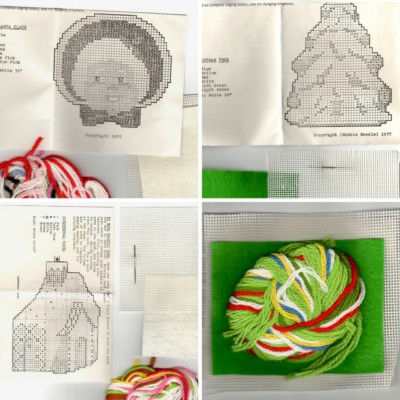 Vintage Nimble Needle Christmas Needlecraft Kit Tree Caroler Gingerbread U Pick