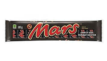 Mars Snack Size Chocolate Candy Bars (10 pk) 130g {Imported from Canada}