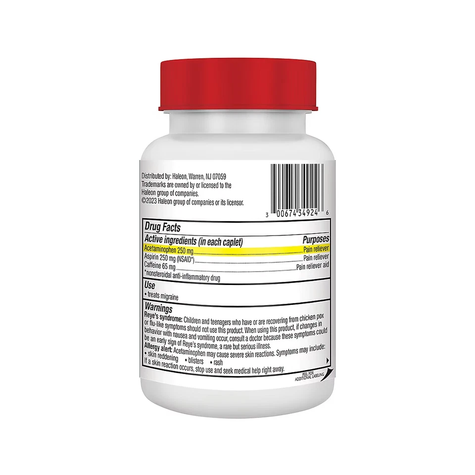 Excedrin мигрени 300 покрытый каплет головной боли обезболивающее (без доставки в Калифорнию) - Изображение 2 из 2