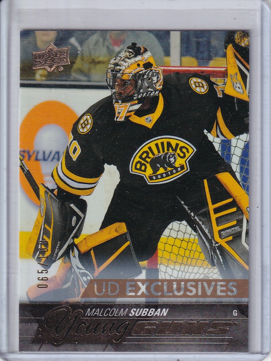 2015-16 Upper Deck Young Guns Exclusives #211 Malcolm Subban RC 065/100 - BRUINS