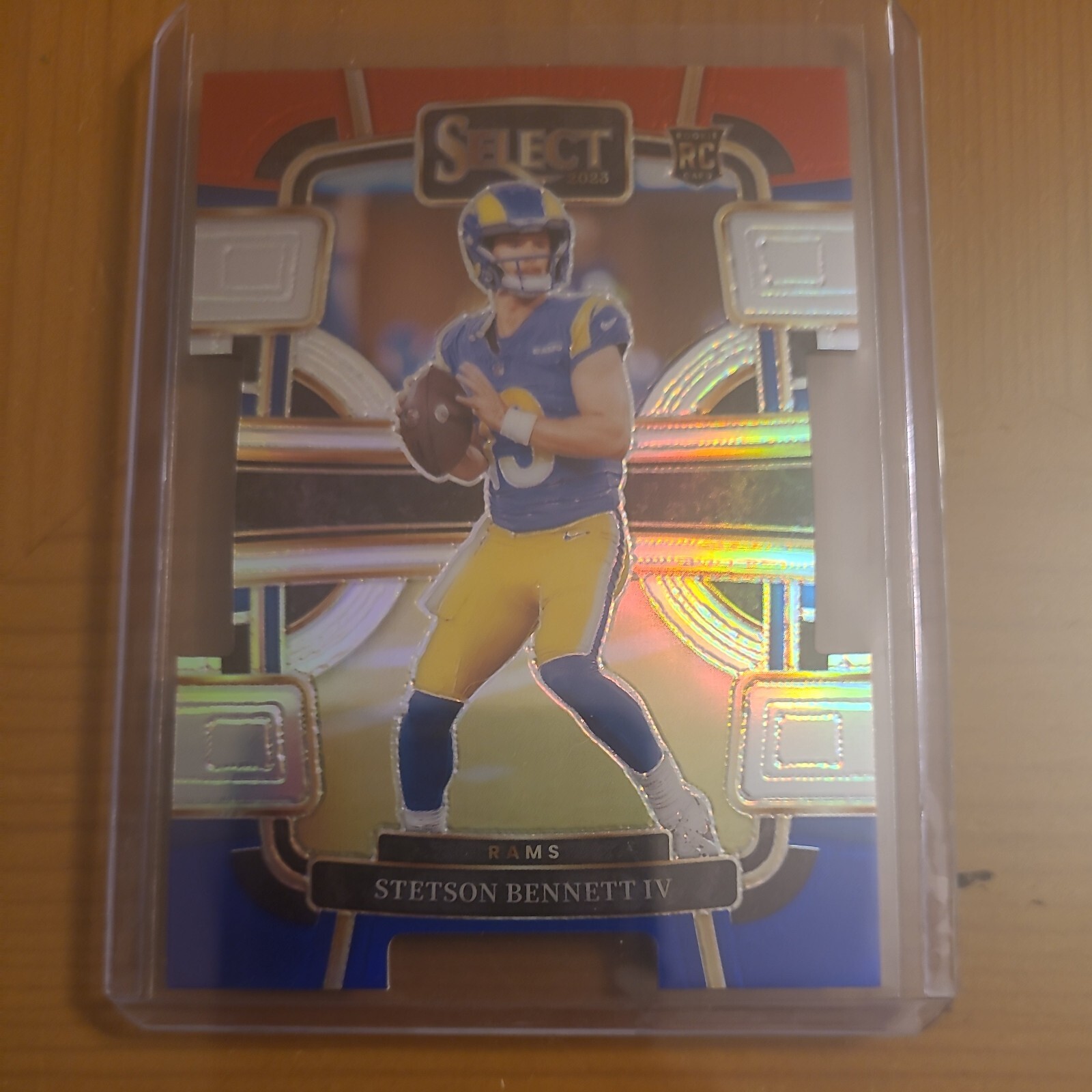 2023 Panini Select Stetson Bennett Concourse Die Cut Red/Blue #55 Rams RC !!