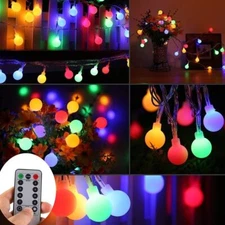 Battery Outdoor String Lights 49ft 100 LED Bulb String Lights Christmas Party