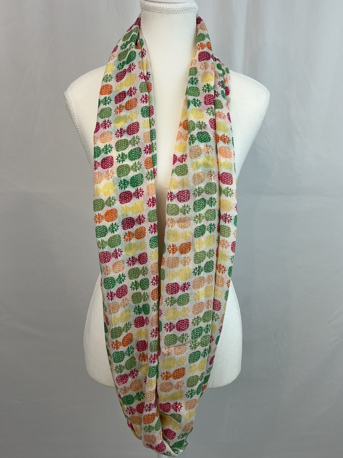 Talbots Pineapple Infinity Scarf Wrap  Lightweigh… - image 2