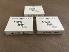 3 Boxes Sebastian Styling Razor Standard Replacement Refill Blades Two-In-One