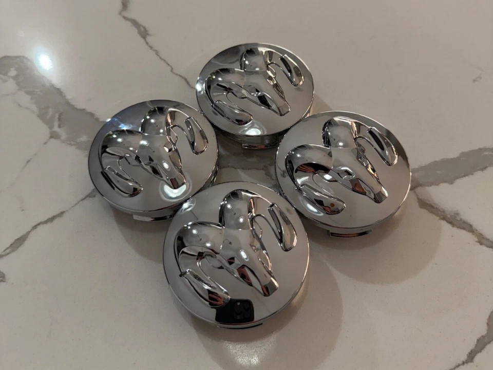 4X Set Dodge Wheel Center Hub Caps 63mm Silver For Ram Dakota Durango 2.5" Foto 2 de 3