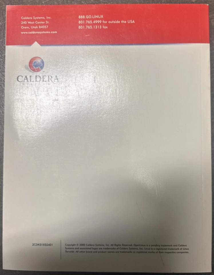 Caldera OpenLinux eDesktop 2.4 User's Guide 2000 - excellent Condition - Image 2 of 2