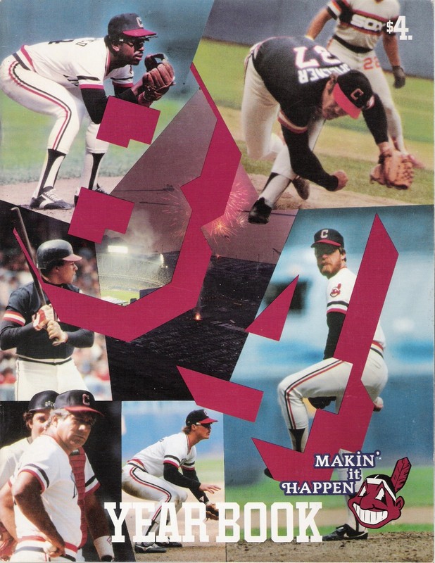1984 CLEVELAND INDIANS YEARBOOK: JULIO FRANCO, RICK SUTCLIFFE COVER- CHIEF WAHOO