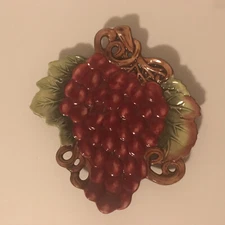 Grasslands Road 7.75"x7" Snack Cheese Plate Embossed Purple Grape Motif