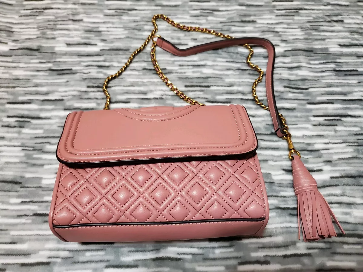 Tory Burch Shoulder Bag In Quilted Leather in Pink