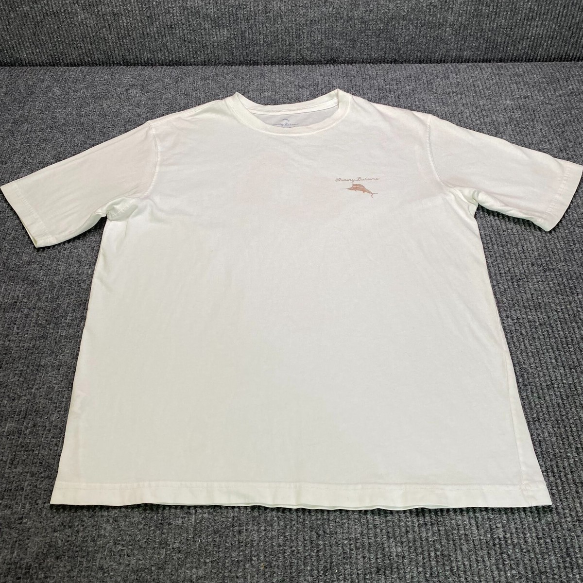TOMMY BAHAMA Relax White Short Sleeve T Shirt Medium Breaking Crab 