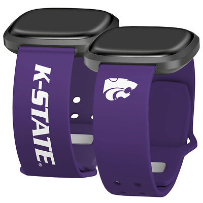 Kansas State Wildcats Iconic Edition HD FitBit Versa 3 & Sense Watch Band