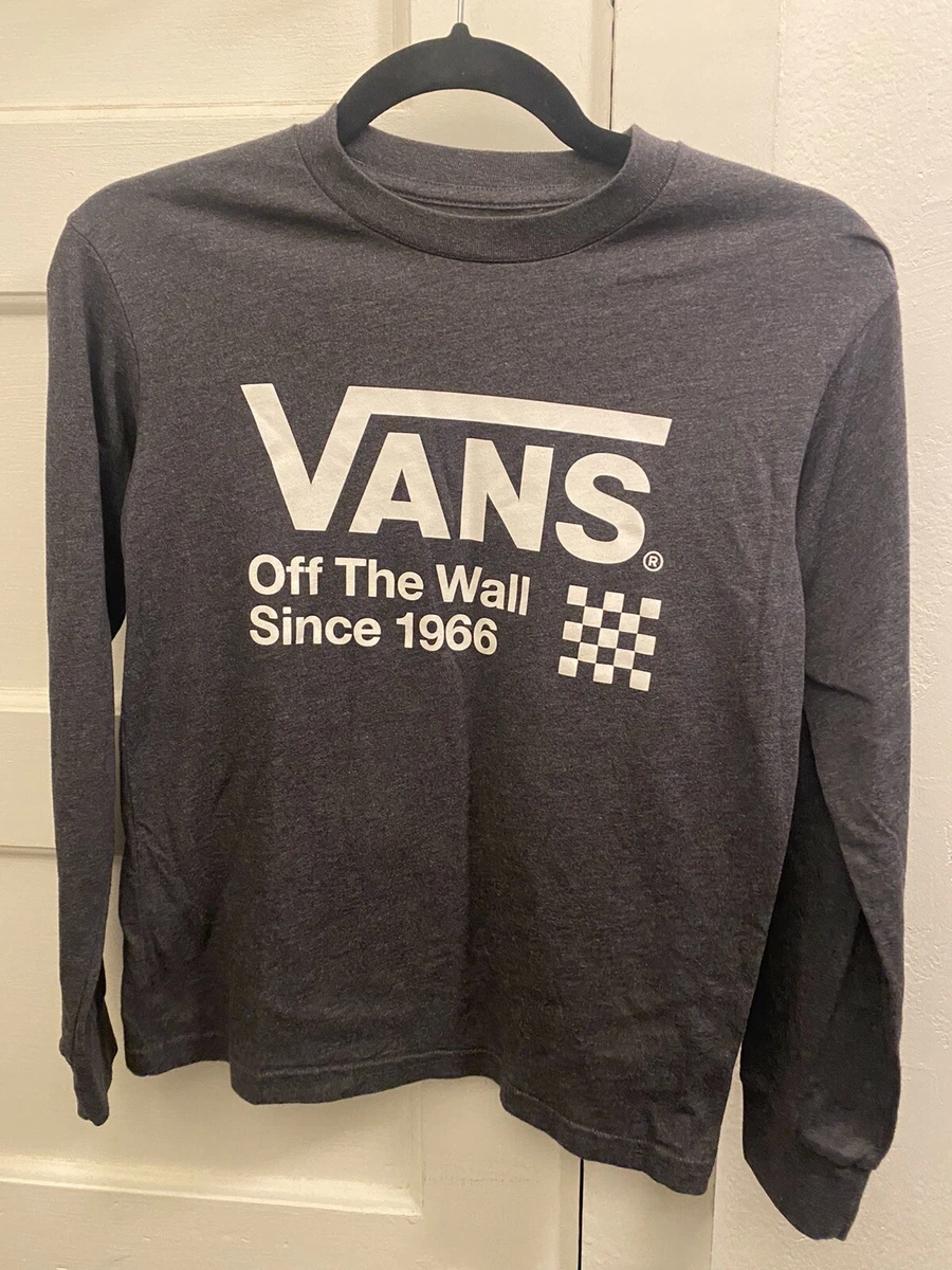 Vans Mens Gray Long Sleeve T Shirt Size Small S
