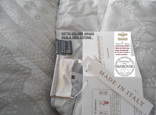 BLUMARINE quilt copriletto prezioso tessuto jacquard SWAROVSKI matrimoniale - Foto 7 di 11