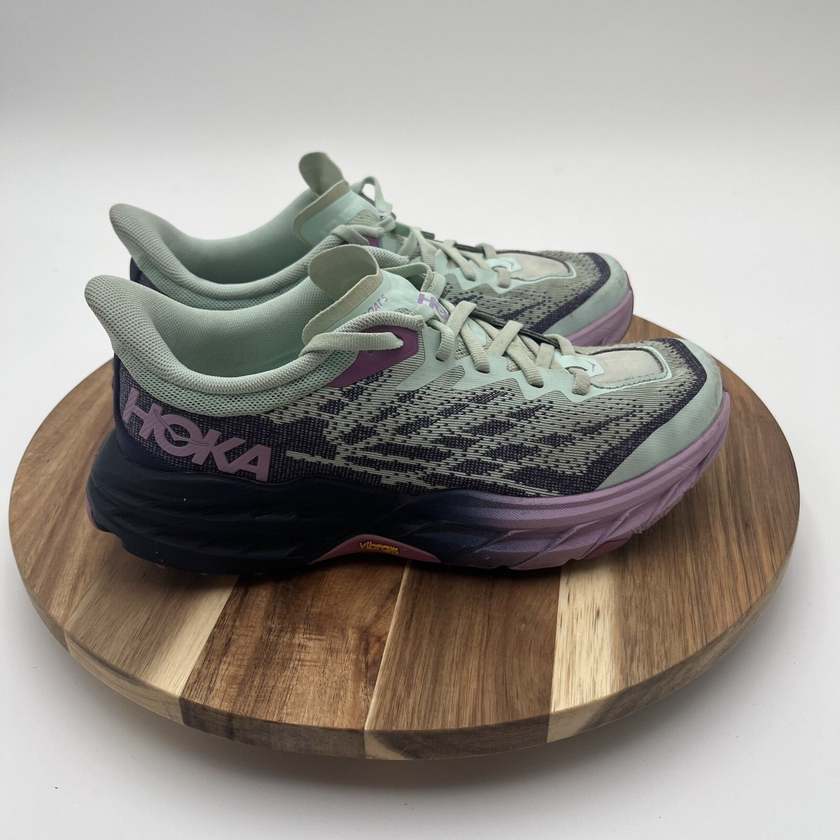 ☆HOKA☆ Women's Speedgoat 5 Sky Blue Purple 1123158SONS 112 Women's Speedgoat 5 – Sensible Shoe