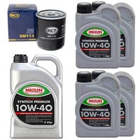 MotoröL Set Syntech SAE 10W-40 Meguin 9 Liter + ÖLfilter FüR Citroen Jumper Bus