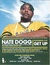 NATE DOGG & BLU CANTRELL Rare DOUBLE SIDED PROMO TRADE AD Poster of 2002 CD MINT