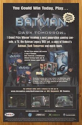 2003 Batman: Dark Tomorrow Xbox Gamecube Print Ad/Poster 2003 Batman: Dark Tomorrow Xbox Gamecube Print Ad/Poster