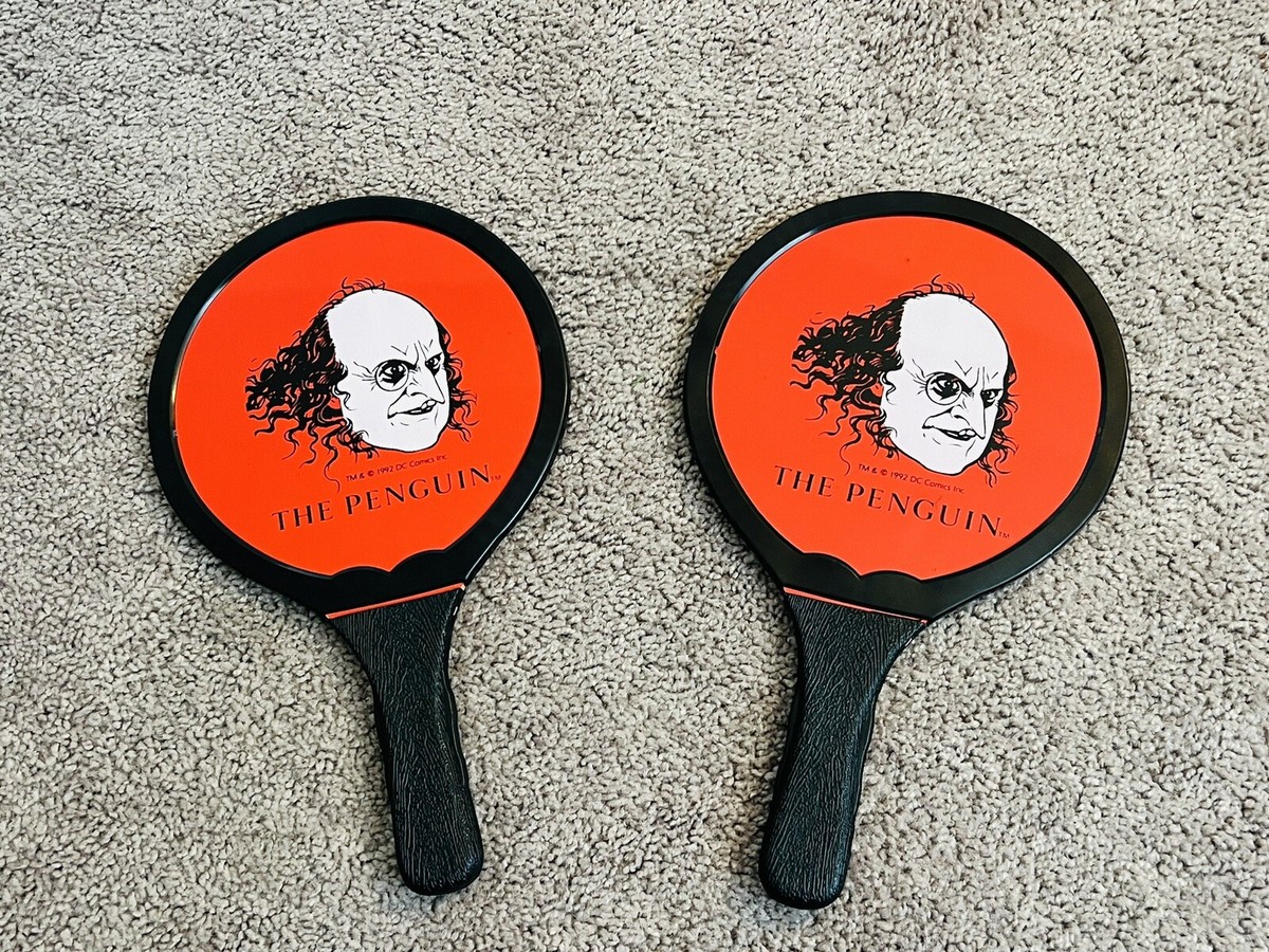 The Penguin Ping Pong Paddles 1992 Vintage DC Comics Batman 13