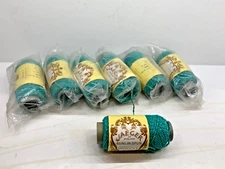 Jaeger of England Sunlin - Spun 50% Irish Linen Yarn JADE Lot of 7 Skeins