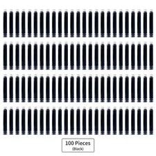 100 Pieces Fountain Pen Ink Cartridges Black Color Ink Refill Cartridge S7J0