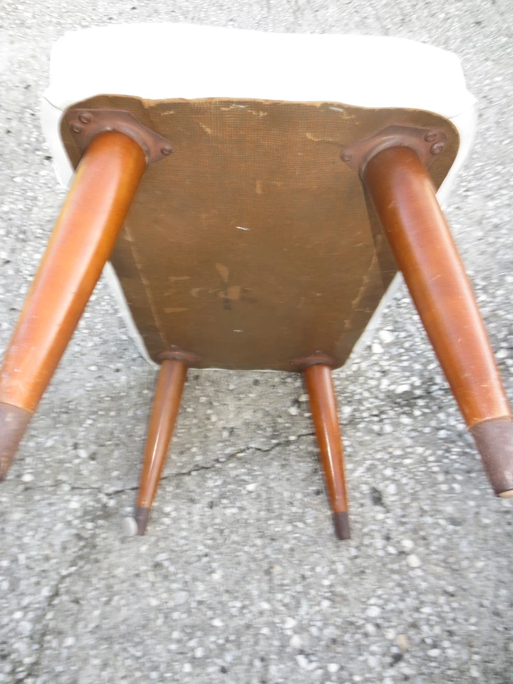 Foot Stool Danish Modern STY Retro Footrest Mid Century Hollywood Regency Boho - Image 2 of 4