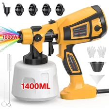 Purevigil HVLP Paint Sprayer 1000W Electric Spray Gun 1400ml High Power