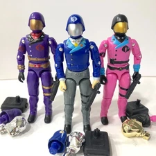 GI Joe Black Major Cobra Commander Lot of 3 Limited Edition Figures