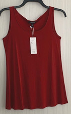 EILEEN FISHER Stretch Silk Jersey Tunic Tank Top NWT Sz PP Serno Scoop Neck