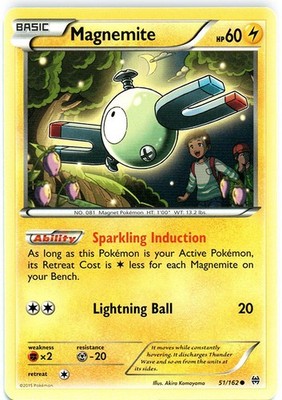 Magnemite - 51/162 - Common - Lightly Played