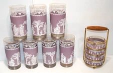 jeanette hellenic wedgewood glasses purple lavender