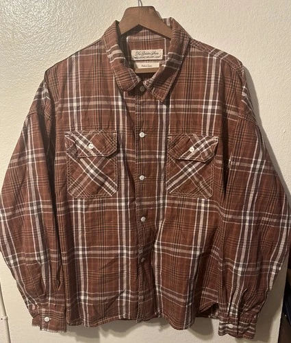 Remi Relief The Golden State Plaid Twill Shacket Shirt Jacket Mens Medium Japan - product listing photo