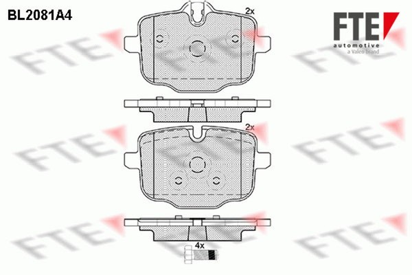 Bremsbelagsatz Scheibenbremse FTE 9010665 FüR BMW 5Er G30 F90 Touring G31 F11 X3-image