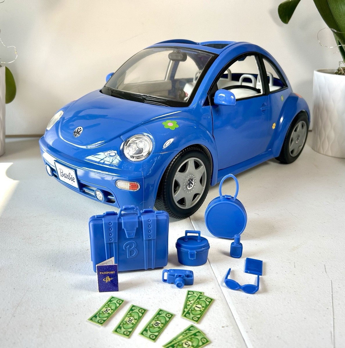 Vintage Barbie Volkswagen New Beetle VW Royal Blue, Mattel, Mint