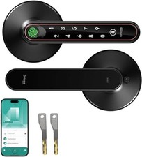 Fingerprint Door Lock, 4-IN-1 Door Lock V2.0, Biometric Door Knob with Keypad