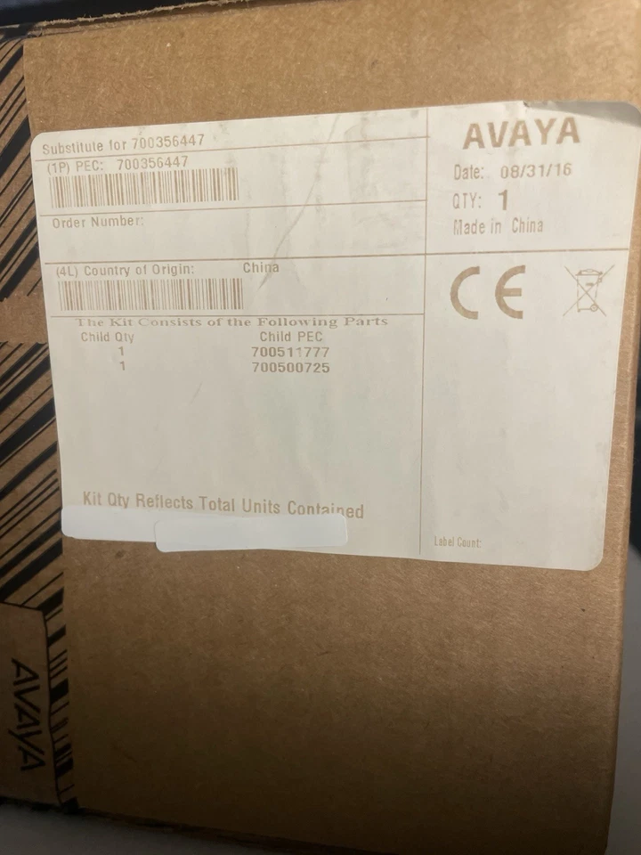 Лот из 4 — Avaya Y-адаптер для инжектора POE 700511777 и комплект 700356447 ПОЛНОСТЬЮ ЗАПЕЧАТАННЫЙ - Изображение 4 из 4