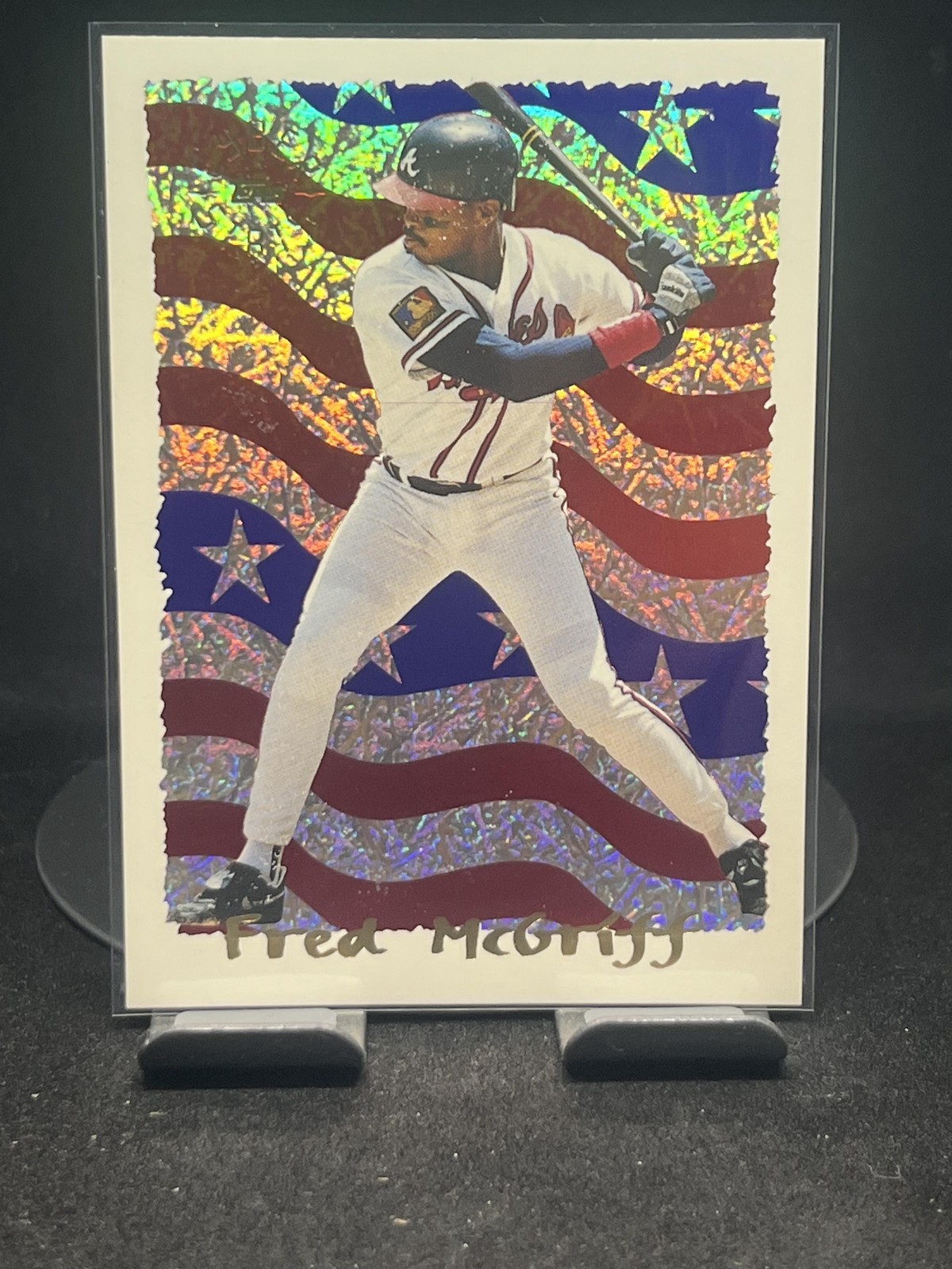 1995 Topps #4 Fred McGriff CyberStats Season in Review