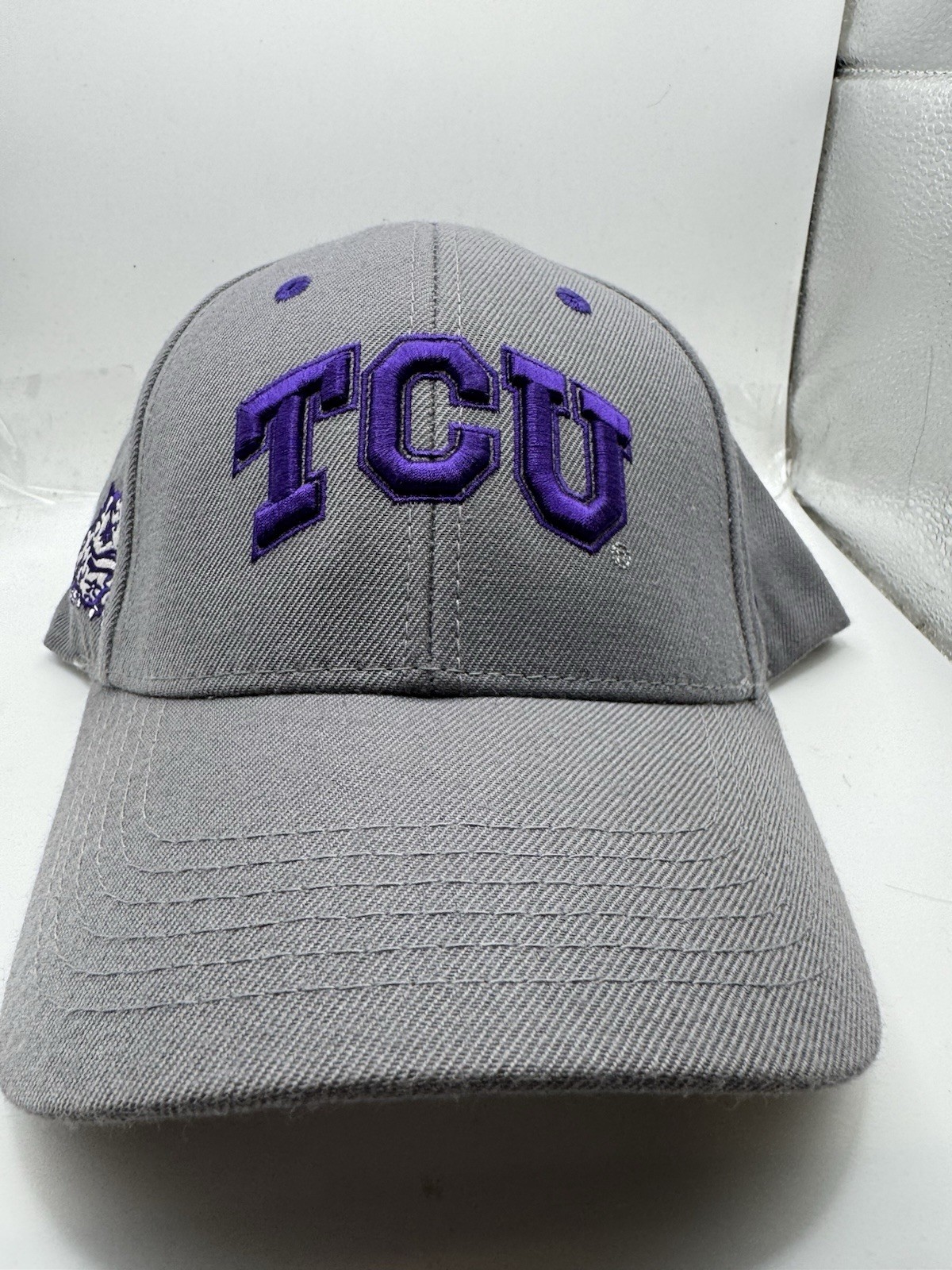TCU Horned Frogs Gray Purple Adjustable Closure Hat Cap New B2