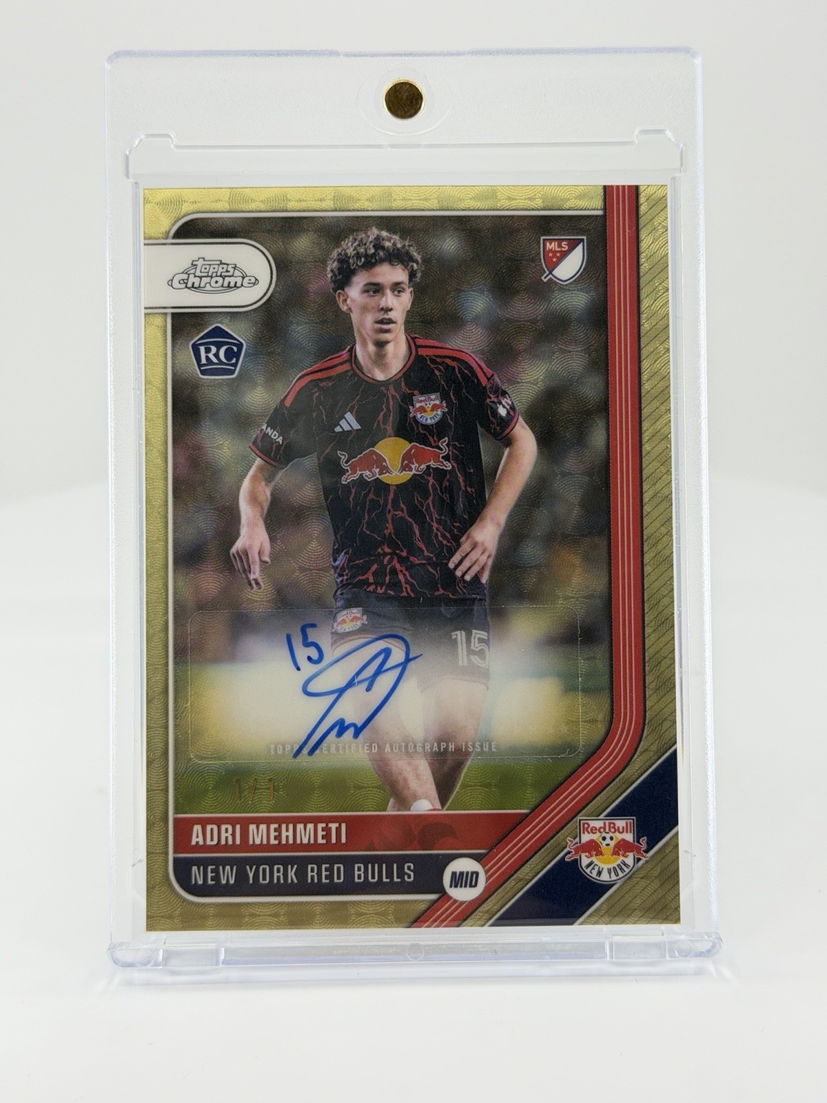 2026 Topps Chrome MLS Adri Mehmeti SUPERFRACTOR AUTO 1/1 Red Bulls RC🔥 view 8