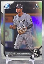 2022 Bowman Draft #BDC-183 Jordan Sprinkle White Sox 1st Bowman Chrome Refractor