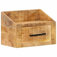 Nachttisch Braun 40 X 30 X 30 Cm Massivholz Mango