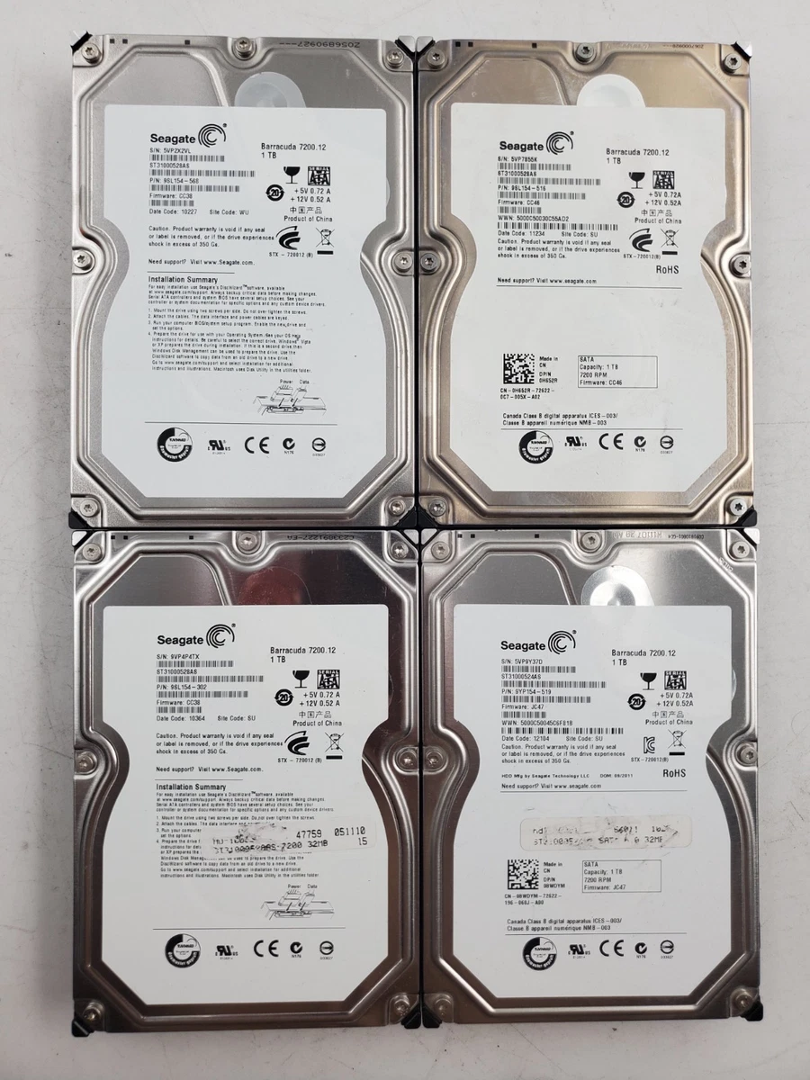 6枚セット1TB HDD 新品(1TB*6) SEAGATE Seagate 1 TB Internal Hard Disk Drives for sale | eBay