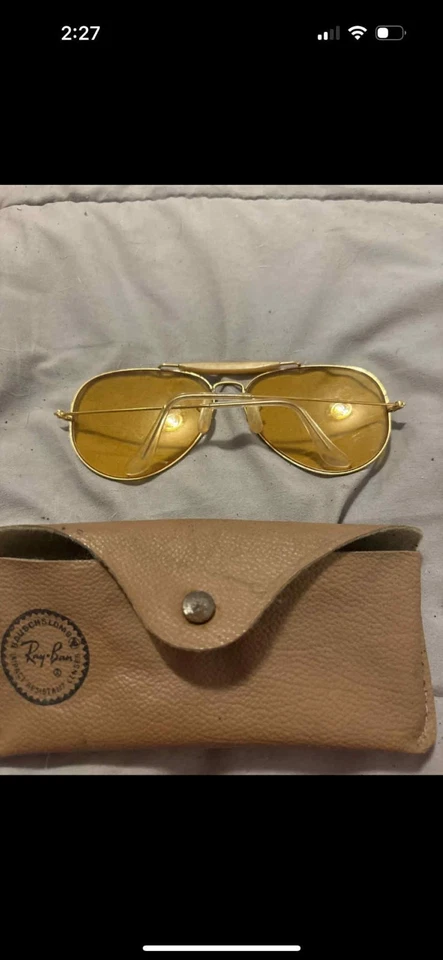Gafas de sol B&L Ray Ban EE. UU. Aviator Ambermatic 62-14 para todo tipo de clima - Estuche original - De colección Foto 3 de 4
